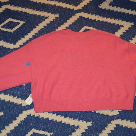 NWT Anthropologie Pilcro The Alani Cashmere Sweater Pullover Paris PINK XS - Picture 10 of 16